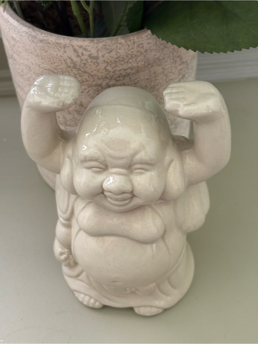 Vintage Benihana White Ceramic Happy Buddha